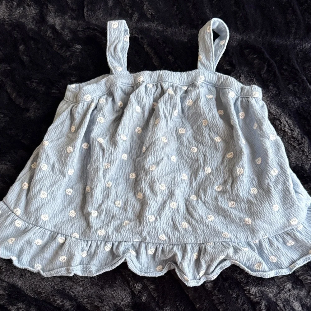Carter's Light Blue and White Polka Dot Diaper Cover Set